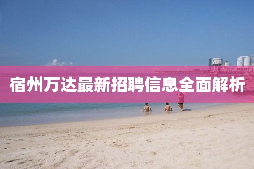宿州萬達最新招聘信息全面解析