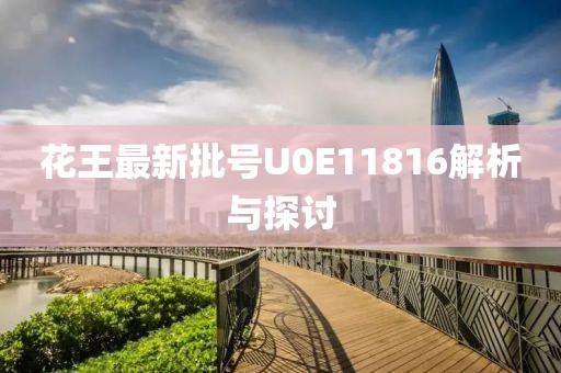花王最新批號(hào)U0E11816解析與探討