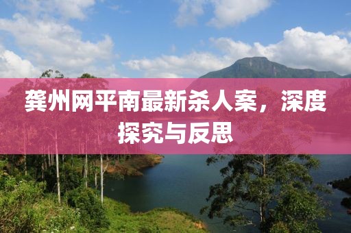 龔州網(wǎng)平南最新殺人案，深度探究與反思