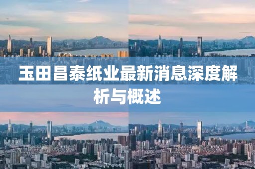 玉田昌泰紙業(yè)最新消息深度解析與概述