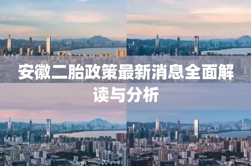 安徽二胎政策最新消息全面解讀與分析