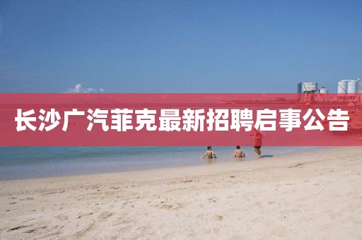 長(zhǎng)沙廣汽菲克最新招聘啟事公告