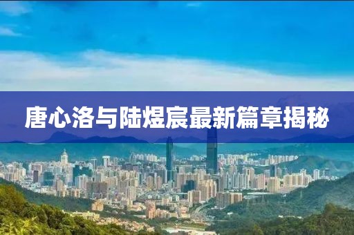 唐心洛與陸煜宸最新篇章揭秘