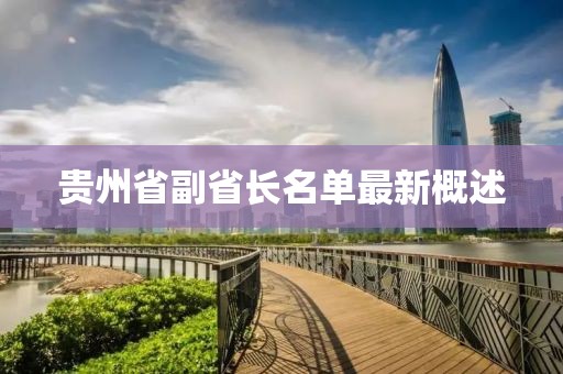 貴州省副省長名單最新概述