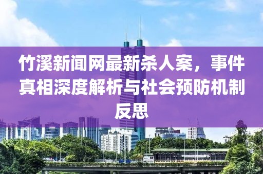 竹溪新聞網(wǎng)最新殺人案，事件真相深度解析與社會預(yù)防機制反思