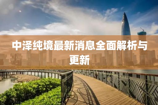 中澤純境最新消息全面解析與更新