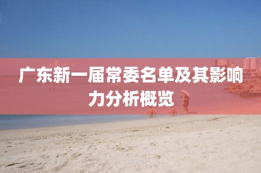 廣東新一屆常委名單及其影響力分析概覽