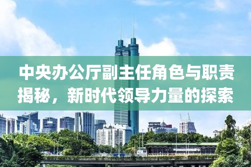 中央辦公廳副主任角色與職責(zé)揭秘，新時(shí)代領(lǐng)導(dǎo)力量的探索