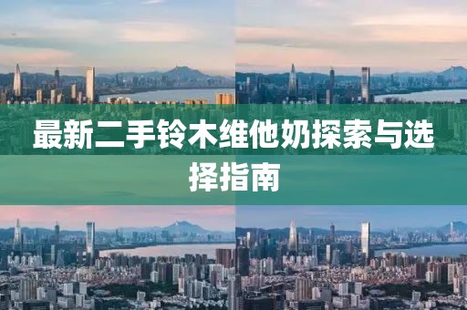 最新二手鈴木維他奶探索與選擇指南