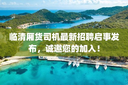 臨清廂貨司機(jī)最新招聘啟事發(fā)布，誠(chéng)邀您的加入！