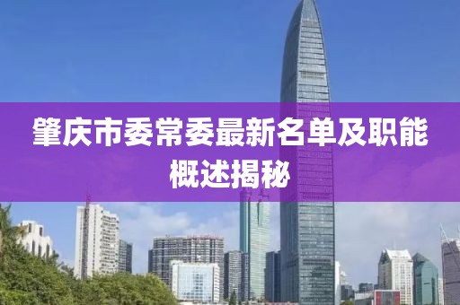 肇慶市委常委最新名單及職能概述揭秘