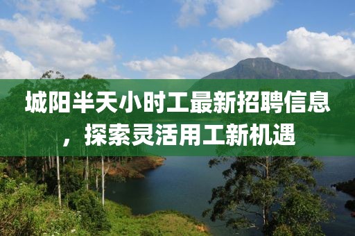 城陽(yáng)半天小時(shí)工最新招聘信息，探索靈活用工新機(jī)遇
