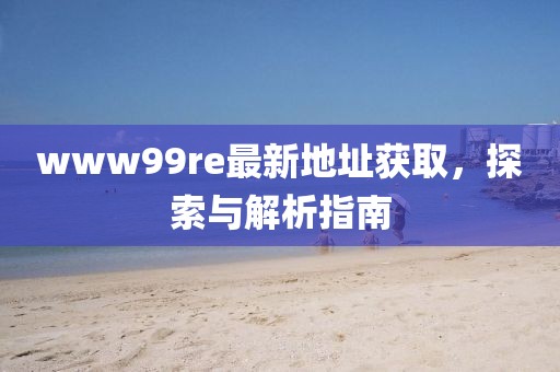 www99re最新地址獲取，探索與解析指南