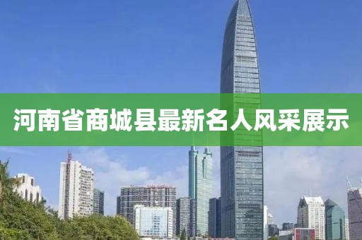 河南省商城縣最新名人風(fēng)采展示
