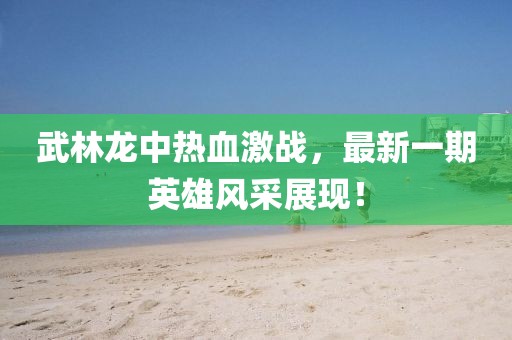 武林龍中熱血激戰(zhàn)，最新一期英雄風采展現(xiàn)！