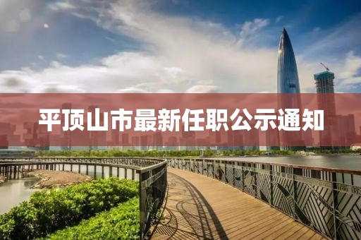 平頂山市最新任職公示通知