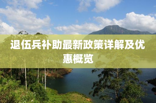 退伍兵補(bǔ)助最新政策詳解及優(yōu)惠概覽