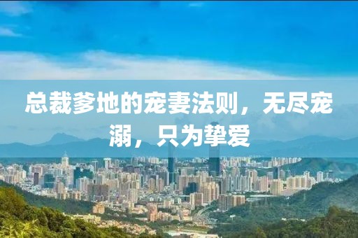 總裁爹地的寵妻法則，無盡寵溺，只為摯愛