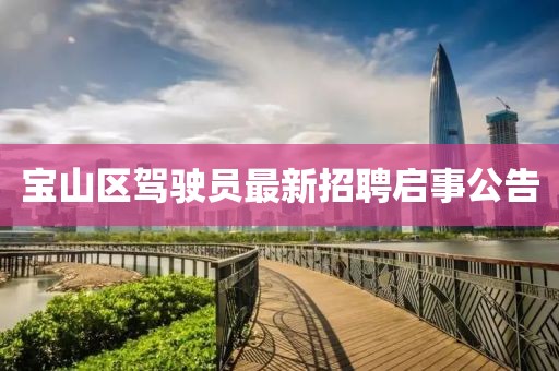 寶山區(qū)駕駛員最新招聘啟事公告