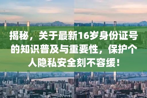 揭秘，關(guān)于最新16歲身份證號(hào)的知識(shí)普及與重要性，保護(hù)個(gè)人隱私安全刻不容緩！
