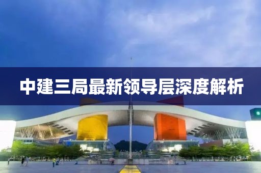 中建三局最新領(lǐng)導(dǎo)層深度解析