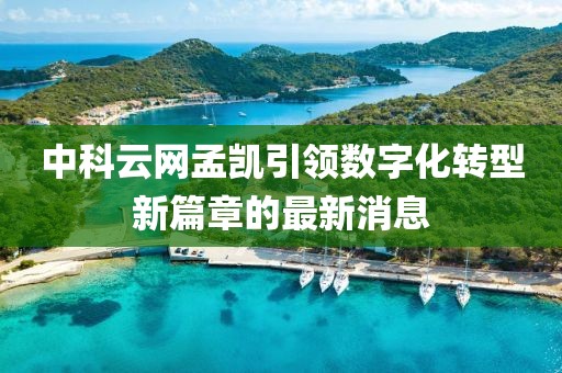 中科云網(wǎng)孟凱引領(lǐng)數字化轉型新篇章的最新消息