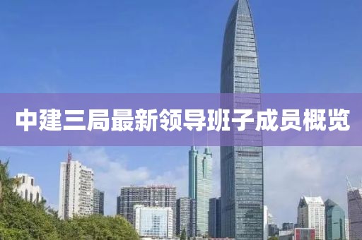 中建三局最新領(lǐng)導(dǎo)班子成員概覽