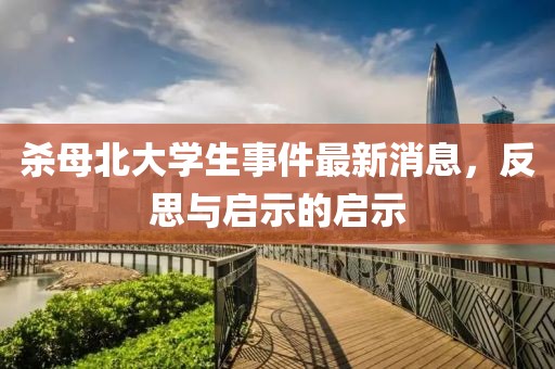 殺母北大學(xué)生事件最新消息，反思與啟示的啟示