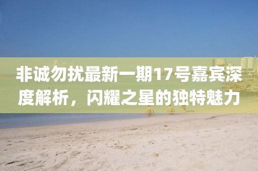非誠勿擾最新一期17號嘉賓深度解析，閃耀之星的獨特魅力