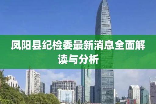 鳳陽(yáng)縣紀檢委最新消息全面解讀與分析