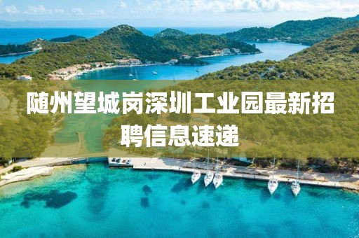 隨州望城崗深圳工業(yè)園最新招聘信息速遞