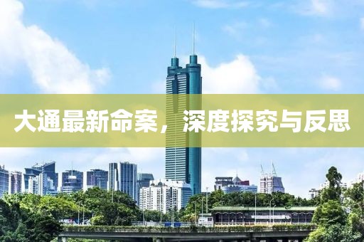 大通最新命案，深度探究與反思