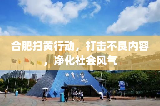 合肥掃黃行動(dòng)，打擊不良內容，凈化社會(huì )風(fēng)氣