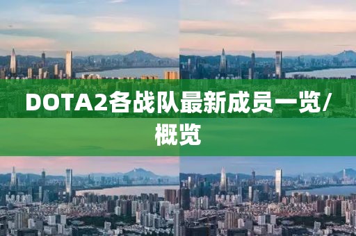 DOTA2各戰(zhàn)隊(duì)最新成員一覽/概覽