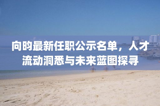 向昀最新任職公示名單，人才流動(dòng)洞悉與未來(lái)藍(lán)圖探尋