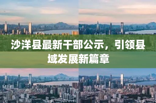 沙洋縣最新干部公示，引領縣域發(fā)展新篇章