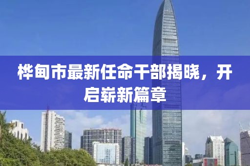 樺甸市最新任命干部揭曉，開啟嶄新篇章