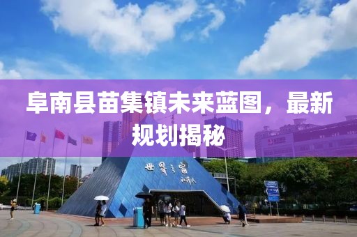 阜南縣苗集鎮(zhèn)未來藍圖，最新規(guī)劃揭秘