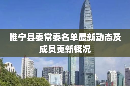 睢寧縣委常委名單最新動態(tài)及成員更新概況