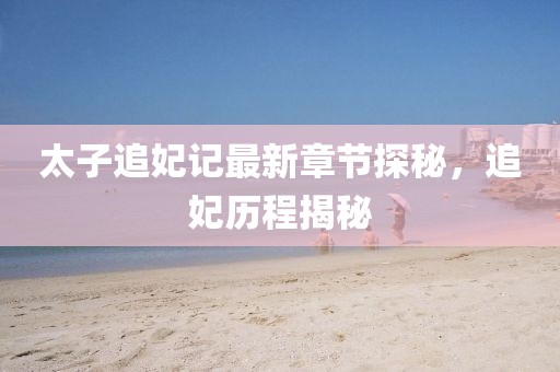 太子追妃記最新章節(jié)探秘，追妃歷程揭秘
