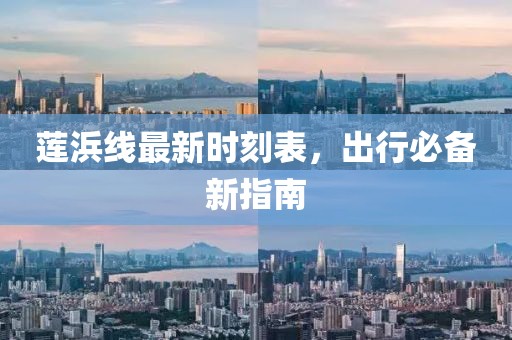 蓮浜線最新時刻表，出行必備新指南