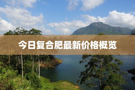 今日復合肥最新價(jià)格概覽