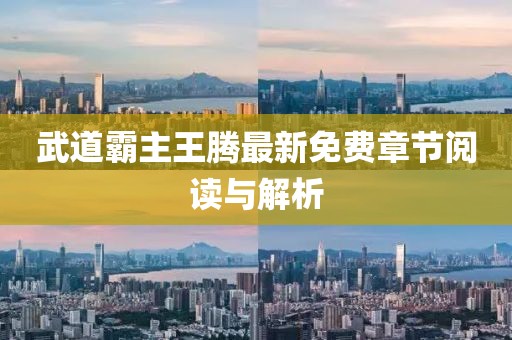 武道霸主王騰最新免費章節(jié)閱讀與解析
