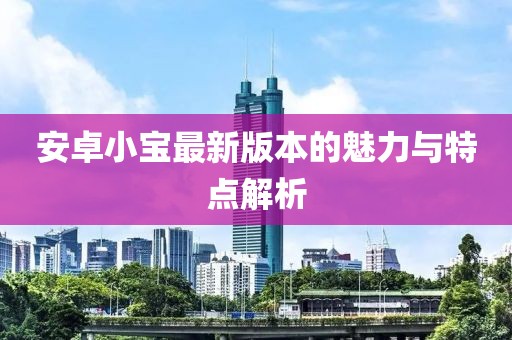 安卓小寶最新版本的魅力與特點解析