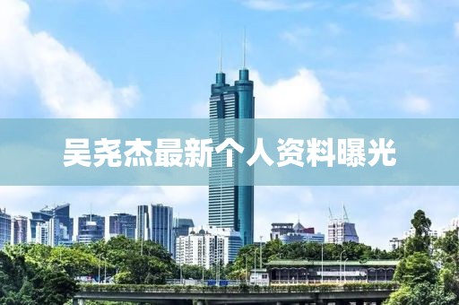 吳堯杰最新個人資料曝光