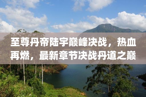 至尊丹帝陸宇巔峰決戰(zhàn)，熱血再燃，最新章節(jié)決戰(zhàn)丹道之巔