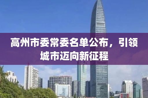 高州市委常委名單公布，引領(lǐng)城市邁向新征程